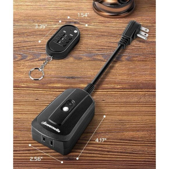 Outdoor Indoor Wireless Remote Control Outlet Kit, Waterproof  Electrical Plug - Picture 4 of 7